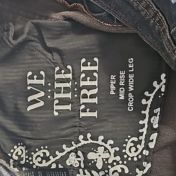 We the Free Piper Mid Rise Crop Wide Leg Jeans Size 31 - Picture 11 of 15